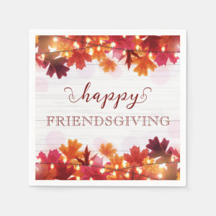 Happy Friendsgiving Autumn Dinner Party Feast Napkin