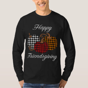 Happy Friendsgiving Plaid Thanksgiving T-Shirt