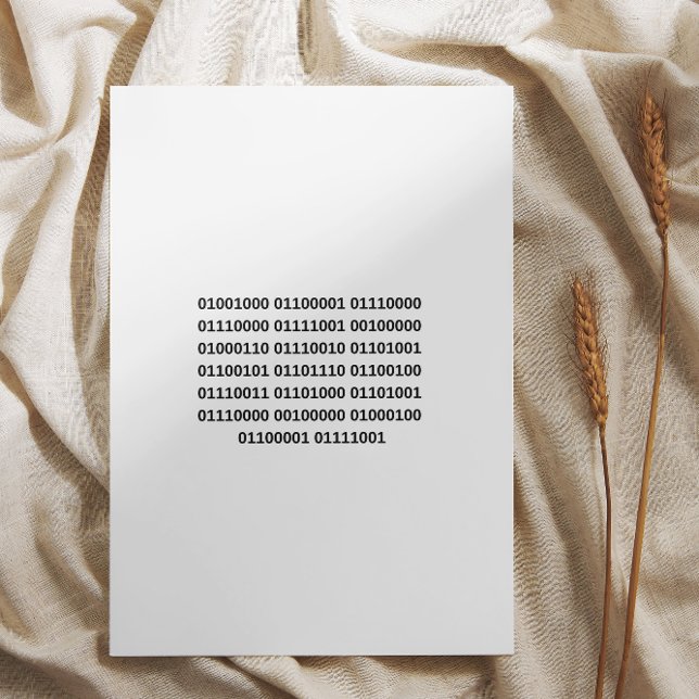 Happy friendship binary code card (Creator Uploaded)