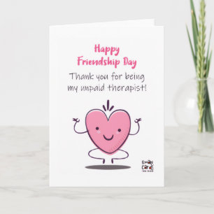 Happy Friendship Day - Cute Heart Card
