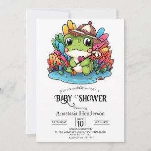 Happy Frog Baby Shower Invitation