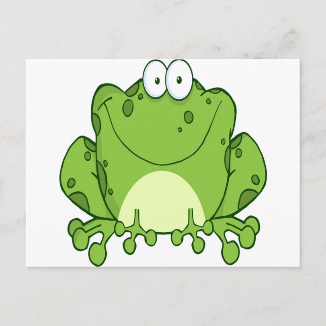 Happy Frog Cartoon Character Postcard (Front)