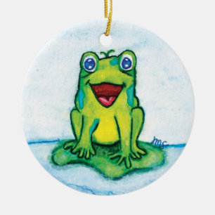 Happy Frog Ceramic Tree Decoration