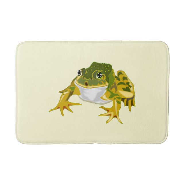 Happy Frog Funny Bath Mat - Choose Colours (Front)