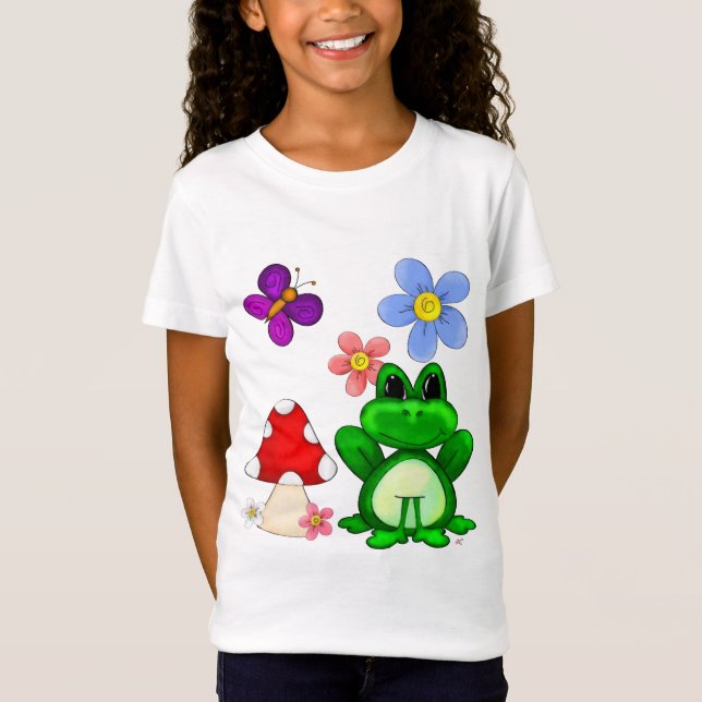 Happy Frog In Spring KIDS T-Shirt (Front)