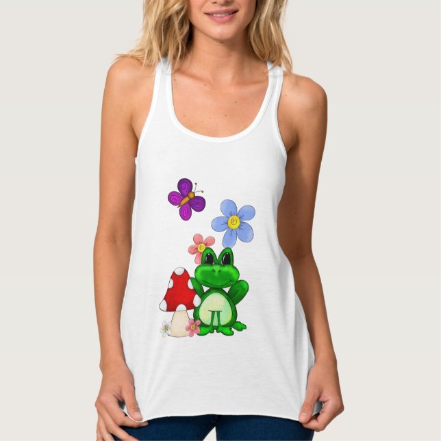 Happy Frog In Spring Singlet (Front)