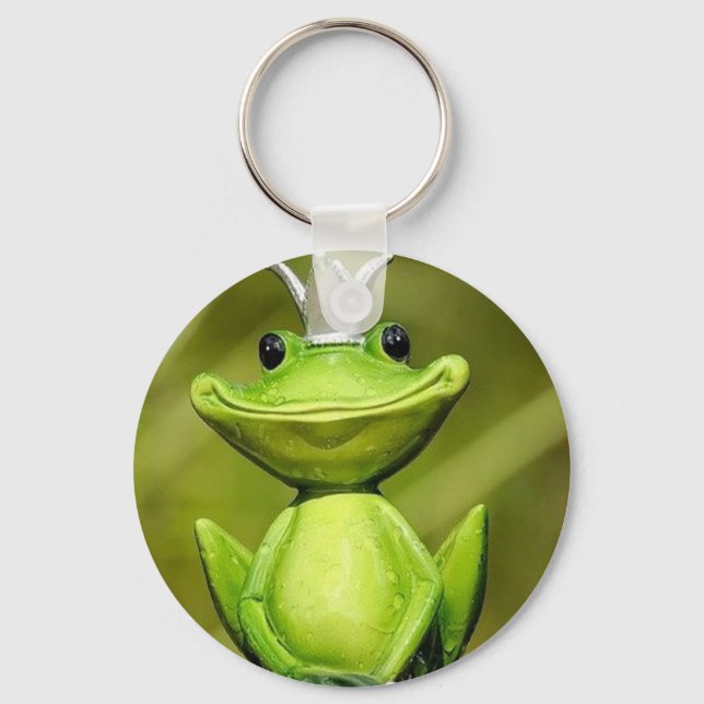 Happy frog king key ring (Front)