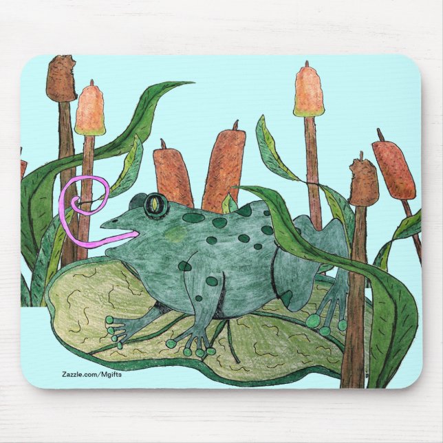 Happy Frog Mouse Pad (Front)