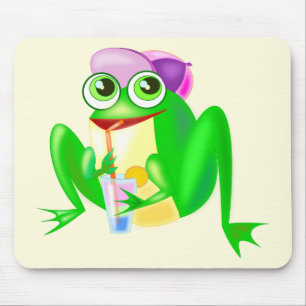 Happy Frog Mouse Pad - Your Colours - Text