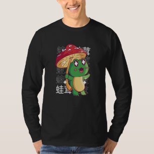 Happy Frog Mushroom Japanese Kawaii Cute Funny T-Shirt