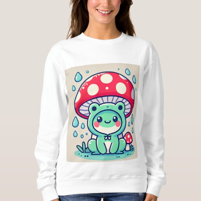 Happy Frog & Umbrella 🐸☔ Sweatshirt (Front)