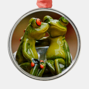 Happy Frogs Metal Tree Decoration