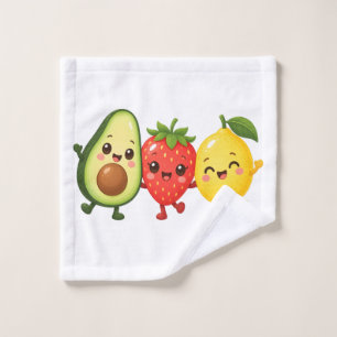 Happy Fruit Friends Bath Towel Set