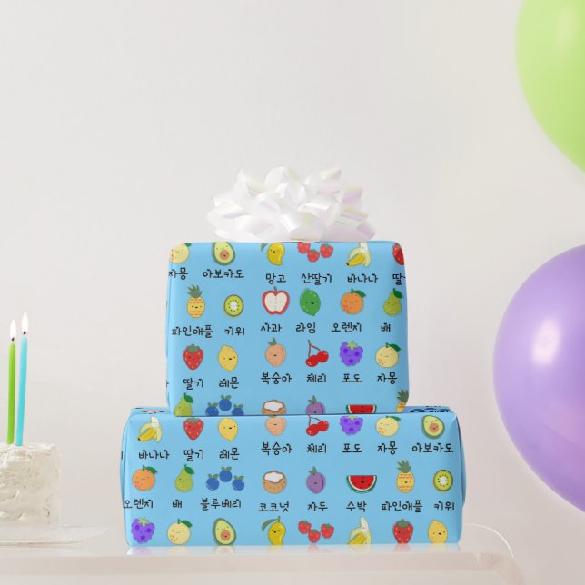 Happy Fruit with Korean labelling Wrapping Paper (Party Gifts)
