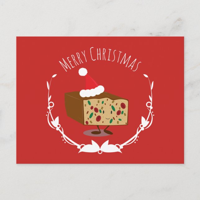 Happy Fruitcake Merry Christmas | Postcard (Front)