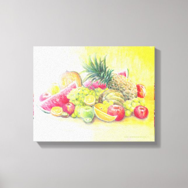 Happy fruits canvas print (Front)