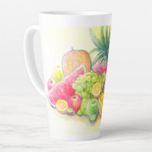 Happy fruits latte mug