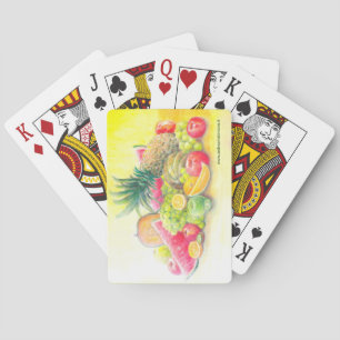 Happy fruits playing cards