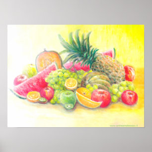 Happy fruits poster
