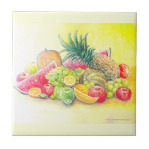 Happy fruits   tile