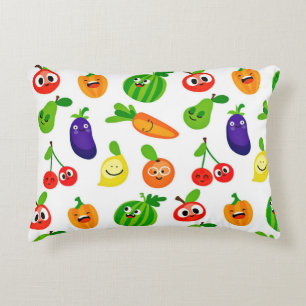 Happy Fruits & Veggies Pillow