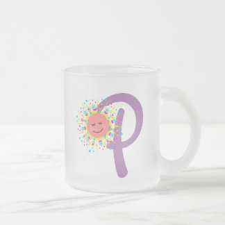 Happy fuel "P" Frosted Glass Coffee Mug