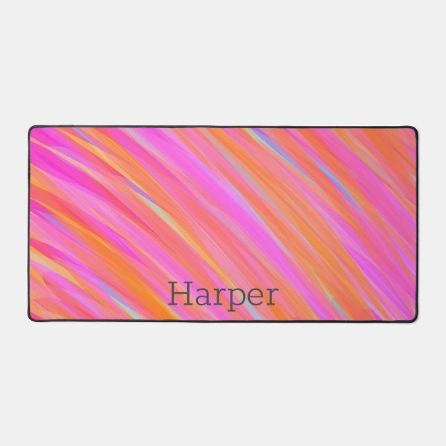 Happy Fun Colourful Bold Bright Collection Desk Mat (Front)