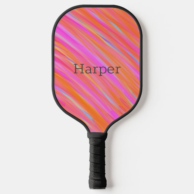 Happy Fun Colourful Bold Bright Collection Pickleball Paddle (Front)