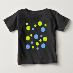 Happy Funky Yellow Blue Bubbles Baby T-Shirt