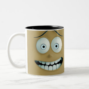 Happy Funny Face Two-Tone Coffee Mug