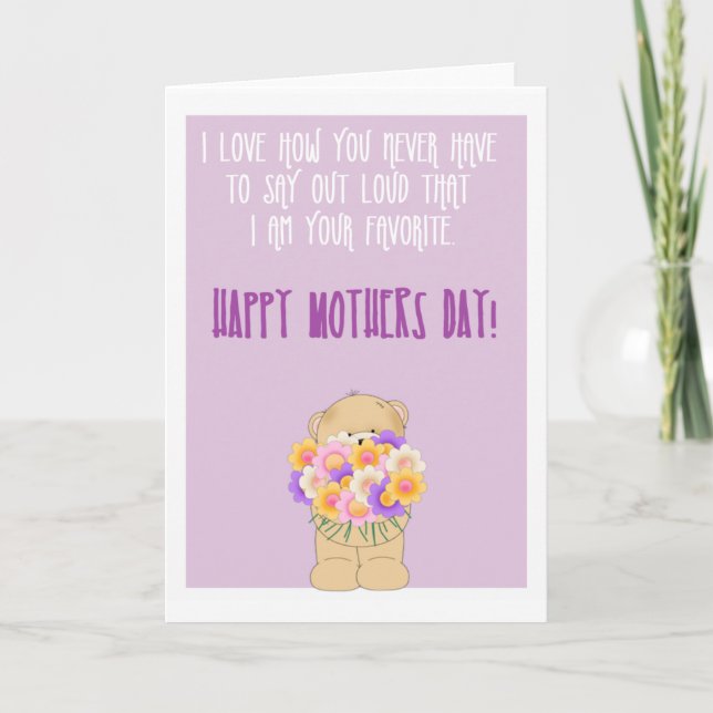 Happy funny mothers day card (Front)