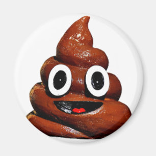 happy funny poop emoji magnet