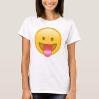 Happy, funny tongue out emoji T-shirt
