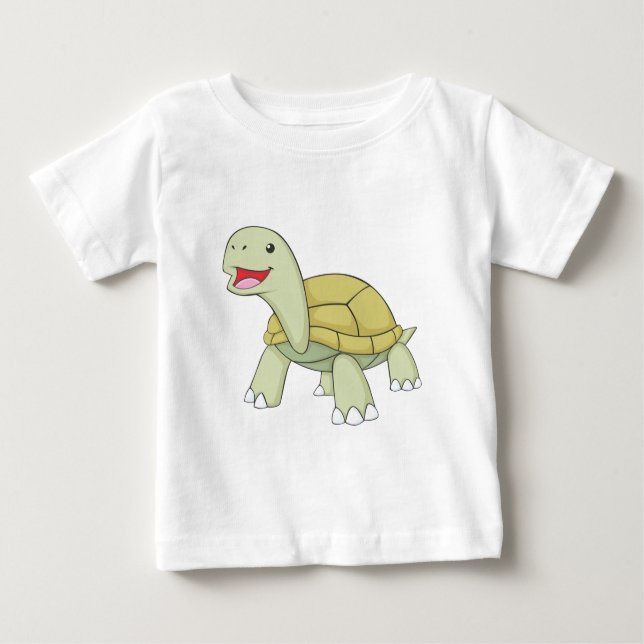 Happy Galapagos Tortoise Baby T-Shirt (Front)