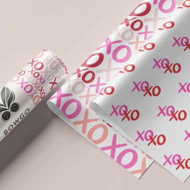 Happy Galentine XOXO Hugs and Kisses Pink Gal Pal Wrapping Paper Sheet (Happy Galentine XOXO Hugs and Kisses Pink Gal Pal Wrapping Paper Sheets)