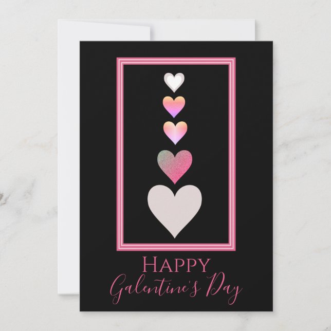 Happy Galentine's Day Best Friend Hearts Cute Holiday Card (Front)