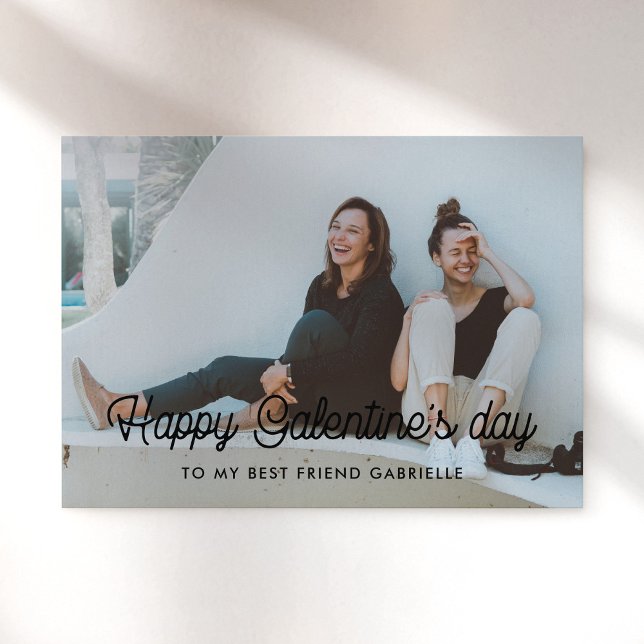 Happy Galentine's day best friend photo card (Creator Uploaded)