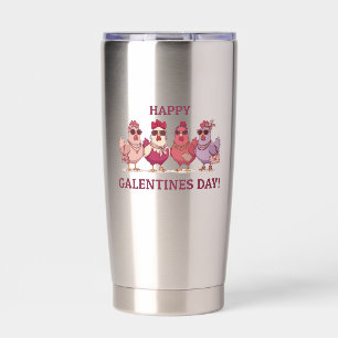 Happy Galentines Day Chicken Squad Cute Funny Hens Insulated Tumbler