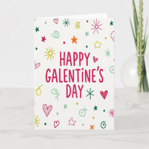 Happy Galentines Day Doodle Card