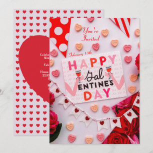 Happy Galentine's Day Food & Spirits Party Invite