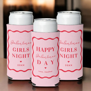 Happy Galentine's Day Girl's Night Gift Favour Seltzer Can Cooler