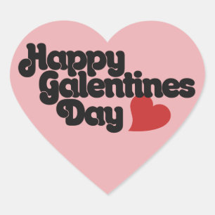 Happy Galentines Day Heart Sticker