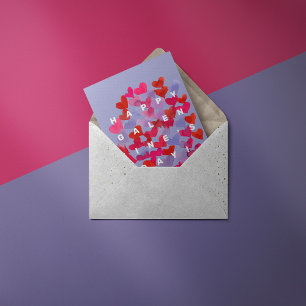 Happy Galentine's Day hearts Postcard