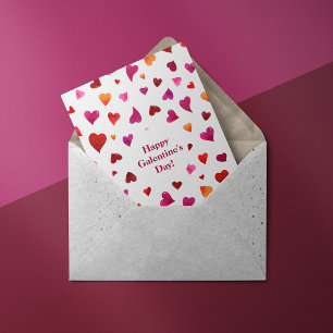 Happy Galentine's day hearts Valentine's Day Card