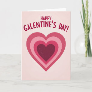 Happy Galentines Day Layered Heart Card