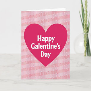 Happy Galentines Day Letter Pattern Card