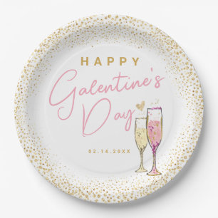 Happy Galentines Day Paper Plate