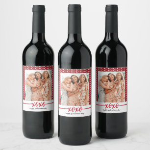 Happy Galentine's Day Photo Wine Label
