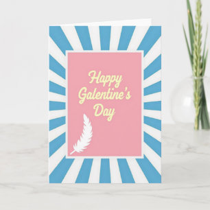 Happy Galentines Day Striped Card