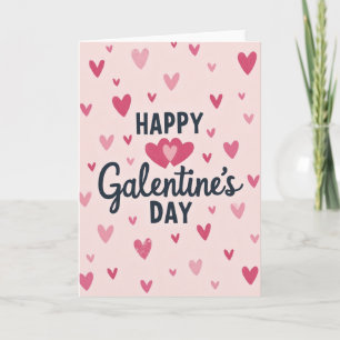 Happy Galentines Day Textured Heart Card